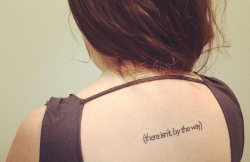 Tattoo of Julian Barnes quote courtesy of Sarah Malley